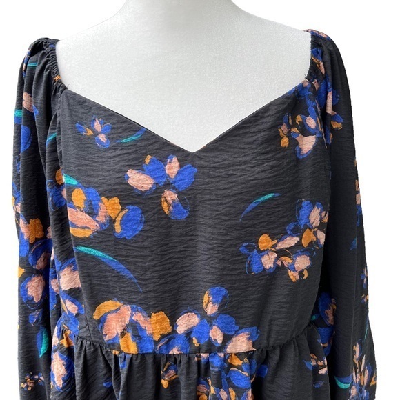 Ava &‎ Viv Women's Top Size X
Black Peplum Floral Print Long Sleeve Plus - Picture 6 of 14